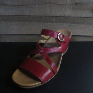DANSKO WOMEN'S ANA RED WEDGE SANDAL - EU 41 - US 10.5